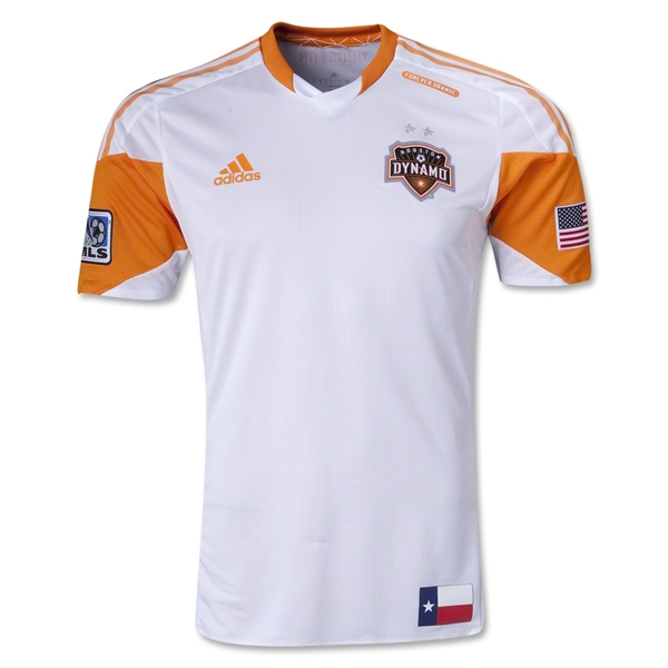 2013 Houston Dynamo Away White Soccer Jersey Shirt - Click Image to Close